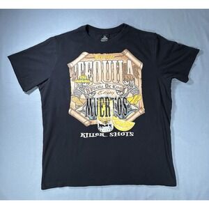 Reposado Tequila T-Shirt men's‎ large runs short at waist Skeleton Muertos